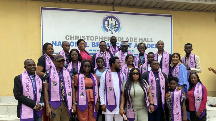 Students of National Broadcast Academy Lagos